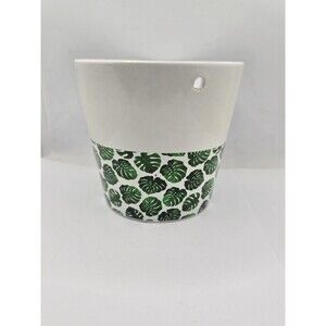 Beautiful Costa Farms Leaves Painted Hanging Plant Pot